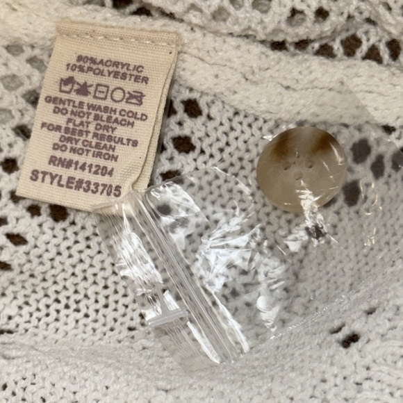 🌹NWOT: HEM & THREAD FLORAL OPEN STITCH CARDIGAN - Picture 8 of 8